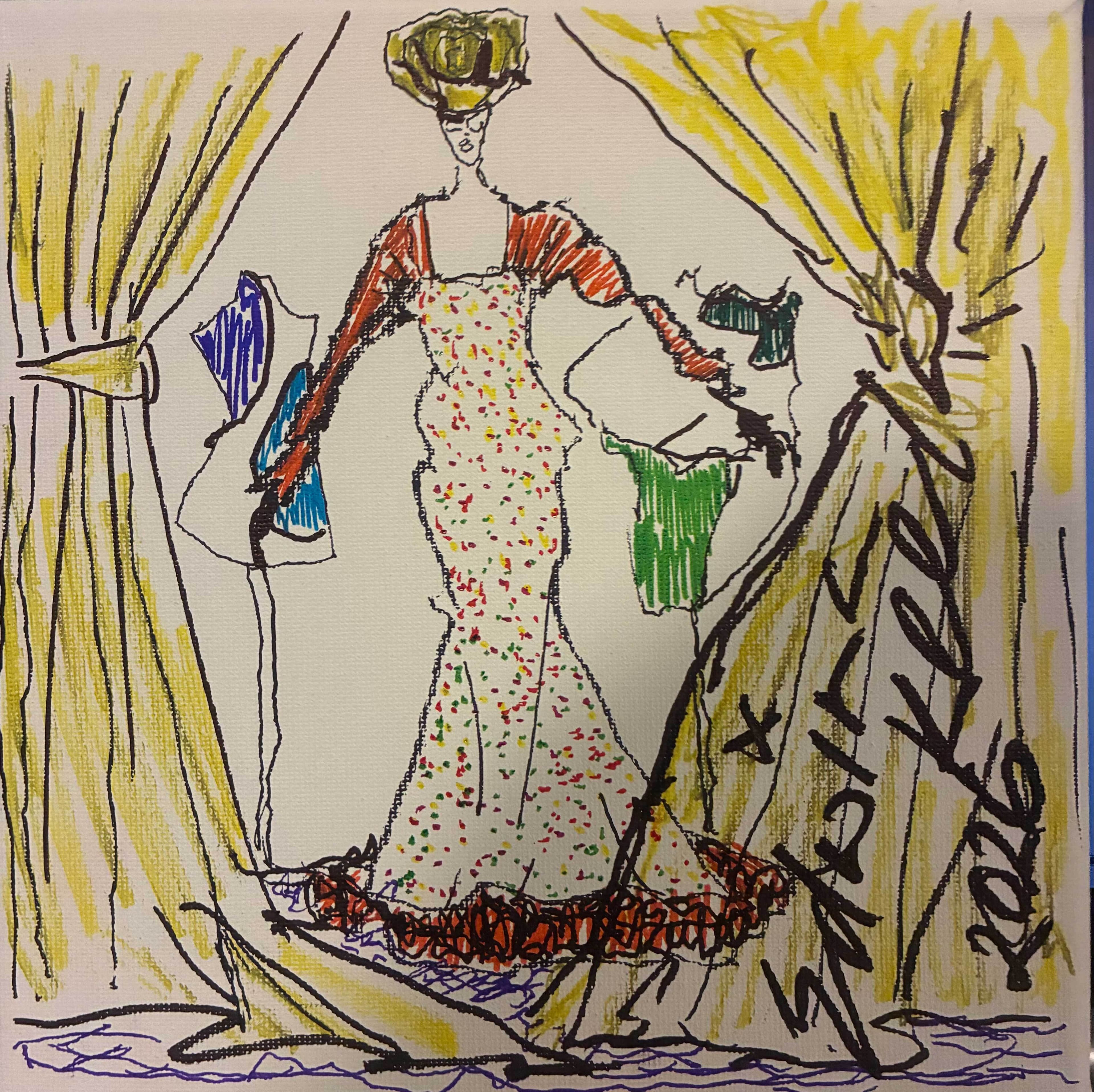 Edwina Keelan VW Vivienne Westwood Sparkly dress