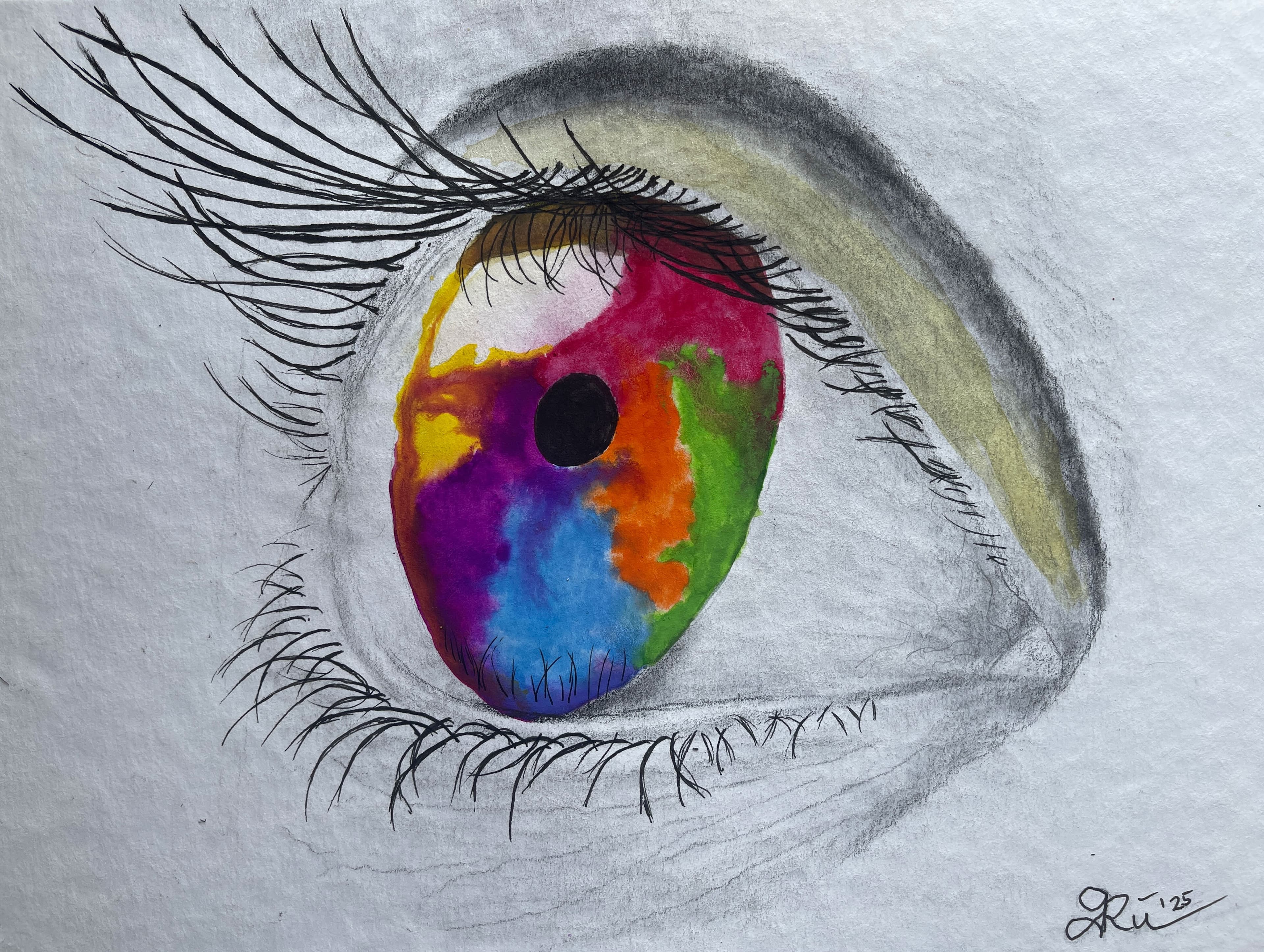Rainbow Iris by Janina Ruehlmann