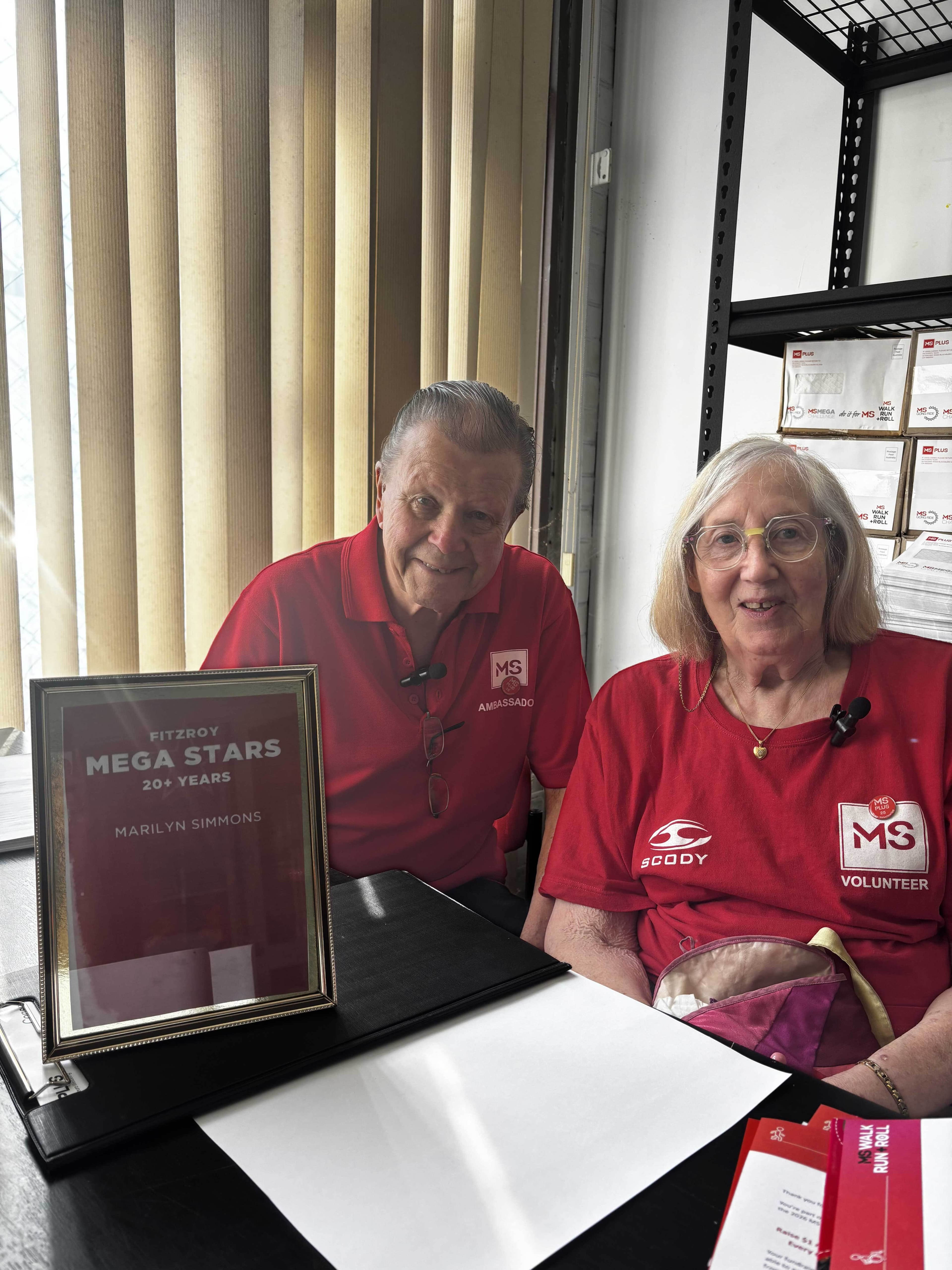 MS Plus volunteers Tig and Marilyn