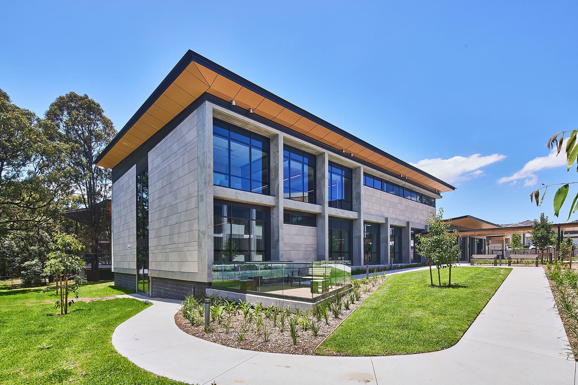 An exterior view of the Lidcombe supported accommodation building.