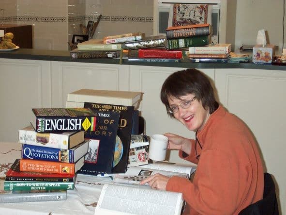 Lynette with books