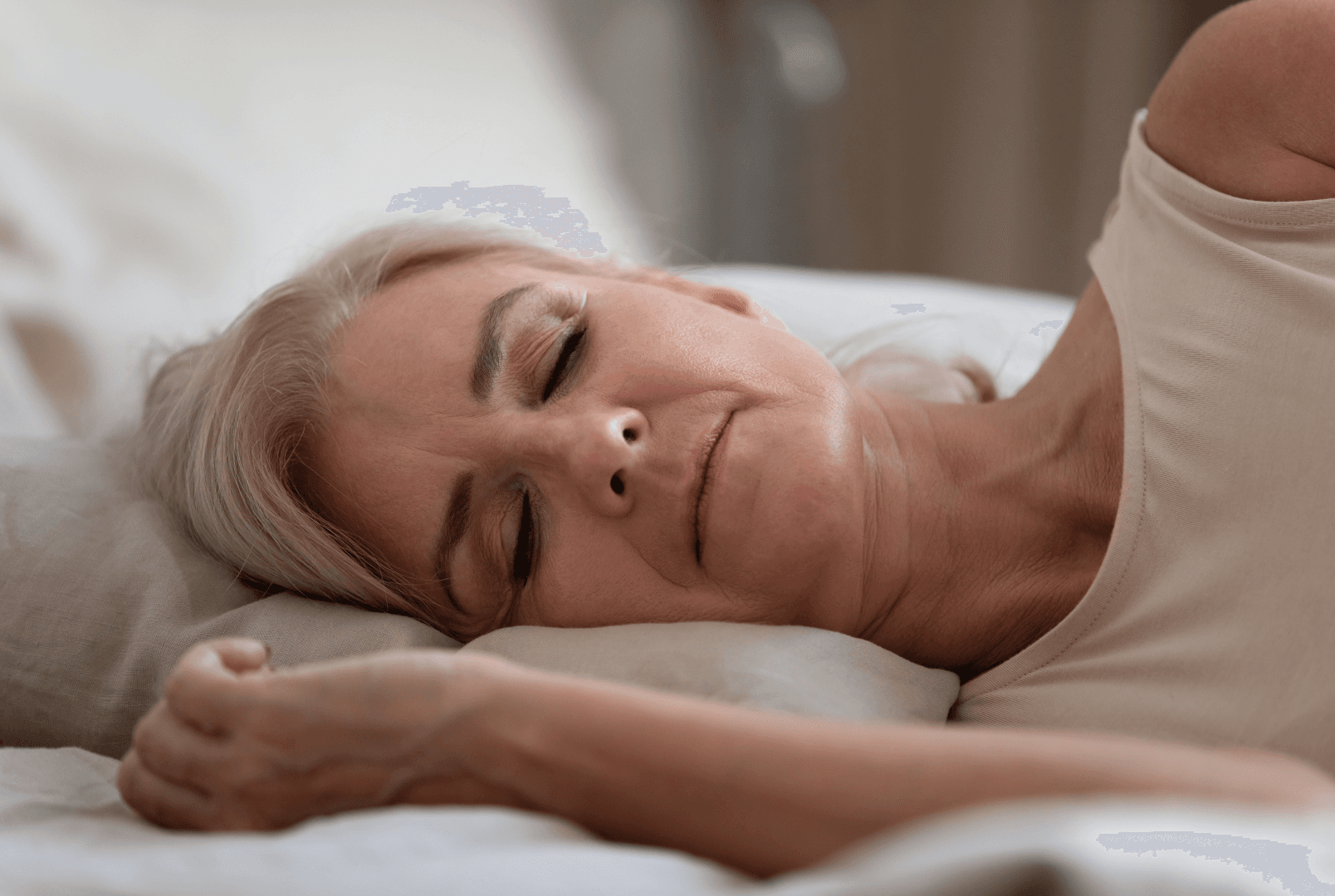 Sleeping older woman