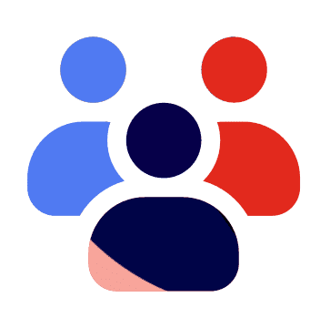 icon of three people in MS PLus brand colours