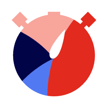 Clock icon in MS brand colours