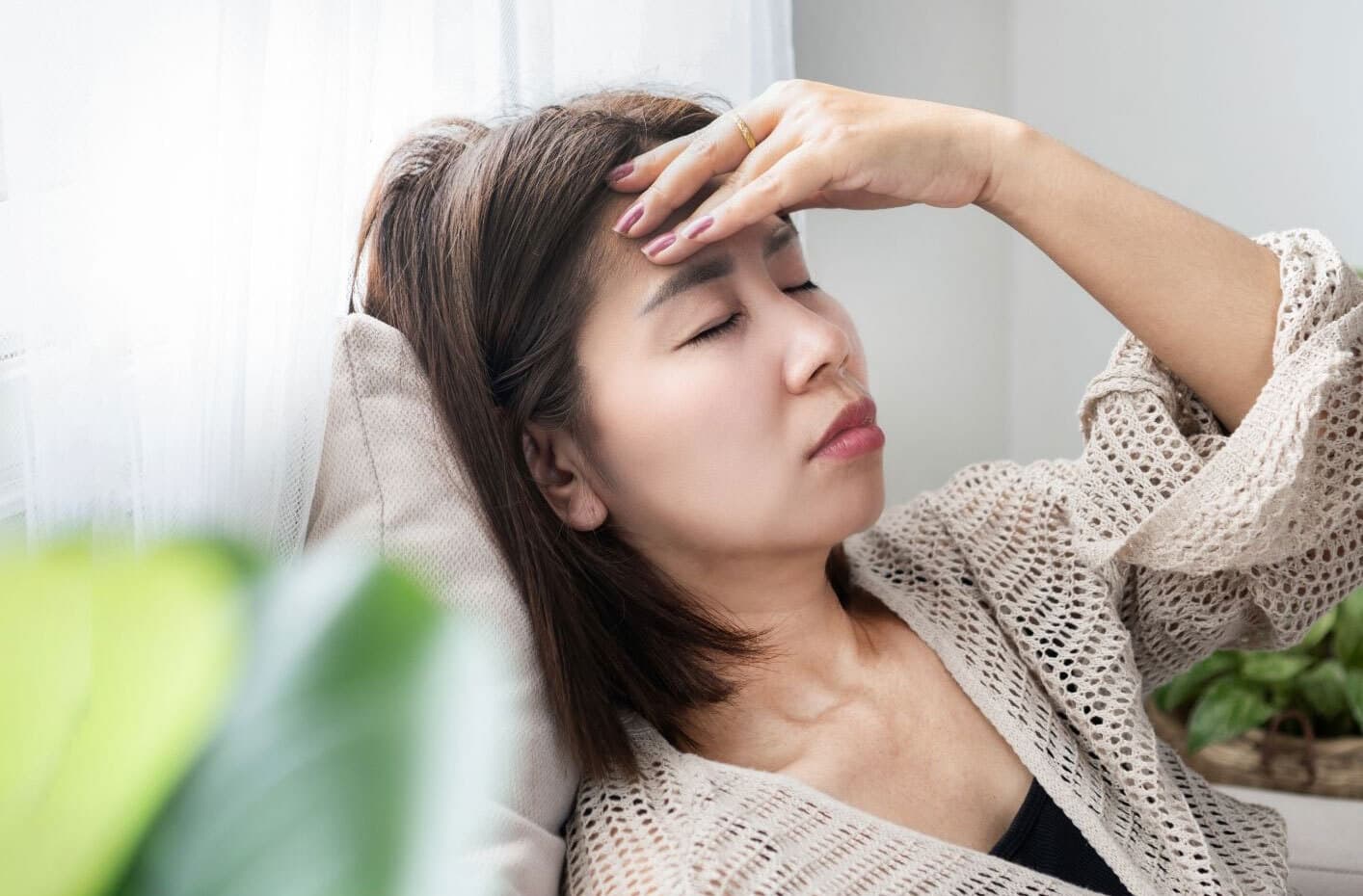 Woman with ms vertigo dizziness