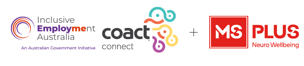 IEA, coact connect, MS Plus wellbeing logo